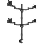 Multibrackets Deskmount Officeline Quad Black 15"-30" monitor tartó asztalra szürke