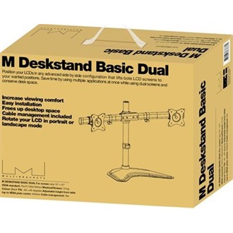 Multibrackets M Deskstand Basic Dual 15"-27" monitor tartó asztalra fekete