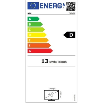 NEC MultiSync EA242F-WH 24" IPS LED monitor fehér (USB-C: 65W)