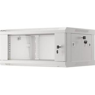 NET 19" fali rack szekrény 4U/600X450 lapraszerelt, szürke V2