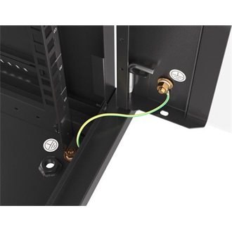 NET 19" fali rack szekrény 4U/600X450 üvegajtó, lapraszerelt, fekete V2