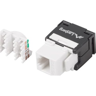 NET Keystone modul, szerszám nélkül szerelhető RJ45->LSA CAT.5e UTP 180°