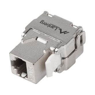 NET Keystone modul, szerszám nélkül szerelhető RJ45->LSA CAT.6 FTP 180°