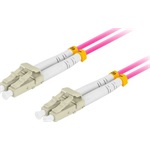 NET Lanberg Optikai patch MM LC/UPC-LC/UPC duplex 20m LSZH OM4 50/125 3.0mm lila