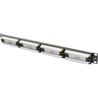 NET Lanberg Patch panel 24 port 1U 19" CAT.5e fekete