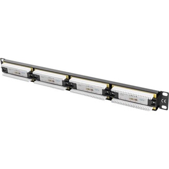 NET Lanberg Patch panel 24 port 1U 19" CAT.6 fekete