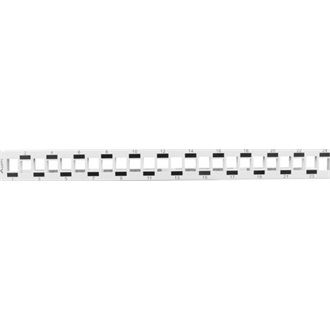 Lanberg Üres patch panel 24 port 1U 19" lépcsőzetes elrendezésű, tehermentesítővel, szürke