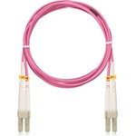 Nikomax LC/UPC duplex -> LC/UPC duplex M/M adatkábel 3m rózsaszín 50/125, OM4