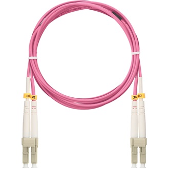 Nikomax LC/UPC duplex -> LC/UPC duplex M/M adatkábel 3m rózsaszín 50/125, OM4