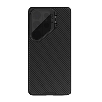 NILLKIN CAMSHIELD PROP MAGNETIC szilikon telefonvédő (ütésállóság, kameravédő, kitámasztó, csíkos) FEKETE