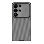 NILLKIN CAMSHIELD PRO szilikon telefonvédő (ütésállóság, kameravédő, csíkos) ÁTLÁTSZÓ/FEKETE