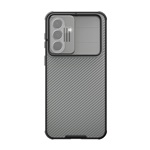 NILLKIN CAMSHIELD PRO szilikon telefonvédő (ütésállóság, kameravédő, csíkos) ÁTLÁTSZÓ/FEKETE