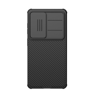 NILLKIN CAMSHIELD PRO szilikon telefonvédő (ütésállóság, kameravédő, csíkos) FEKETE