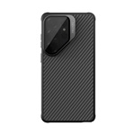 NILLKIN CARBOPROP szilikon telefonvédő (ütésállóság, aramid bevonat, kitámasztó, karbon minta) ÁTLÁTSZÓ/FEKETE