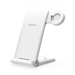 NILLKIN POWERTRIO asztali töltőállvány 3in1 15W, Garmin Watch töltő, FEHÉR