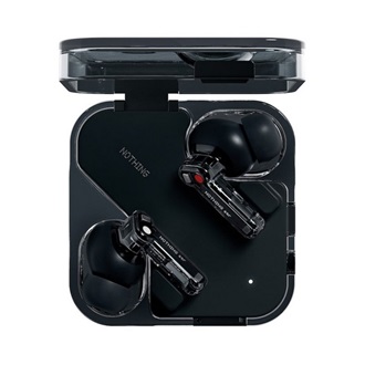 NOTHING EAR bluetooth fülhallgató SZTEREO (v5.3, TWS, mikrofon, aktív zajszűrő, IP54 + töltőtok) FEKETE