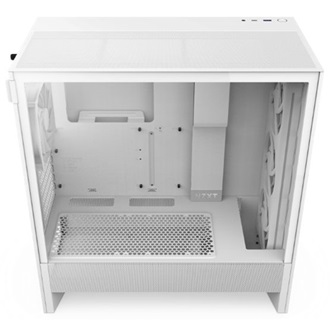 NZXT H5 Flow RGB (2024) táp nélküli ablakos Mid Tower számítógépház fehér