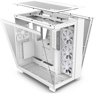 NZXT H9 Elite Fehér (Táp nélküli) ablakos ATX ház