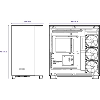 NZXT H9 Elite Fehér (Táp nélküli) ablakos ATX ház