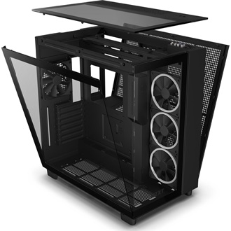 NZXT H9 Elite Fekete (Táp nélküli) ablakos ATX ház