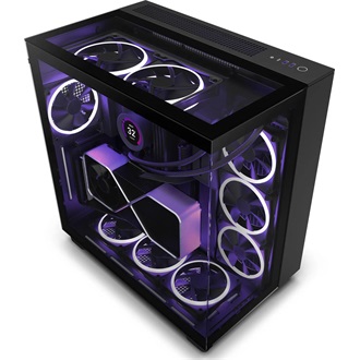 NZXT H9 Elite Fekete (Táp nélküli) ablakos ATX ház
