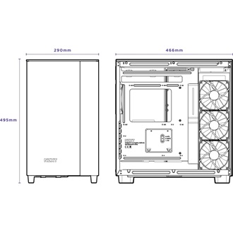 NZXT H9 Flow Fehér (Táp nélküli) ablakos ATX ház