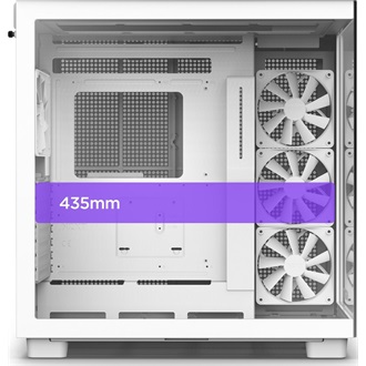NZXT H9 Flow Fehér (Táp nélküli) ablakos ATX ház