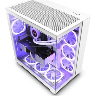 NZXT H9 Flow Fehér (Táp nélküli) ablakos ATX ház