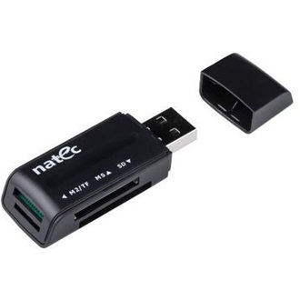 Natec Ant 3 USB2.0 SD, microSD, MS, M2, MMC kártyaolvasó fekete