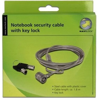 Navilock kulcsos 1,8m notebook biztonsági zár