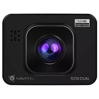 Navitel R250 DUAL autós kamera fekete + 1280x720 25fps hátsó kamera