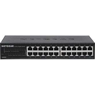 NetGear 24-PORT GE UNMANAGED SWITCH WALL AND RACKMOUNT