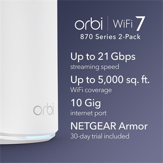 Netgear 2-SET ORBI 870 WIFI 7 MESH TRI-BAND WHITE  21 GBIT/S