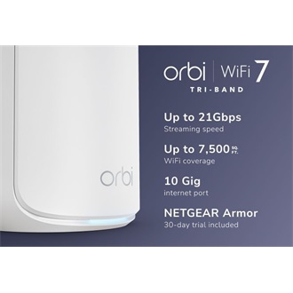 Netgear 3-SET ORBI 870 WIFI 7 MESH TRI-BAND WHITE  21 GBIT/S