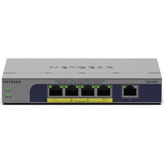 Netgear 5-PORT 1GB UNMANAGED POE SWITCH (GS105P)