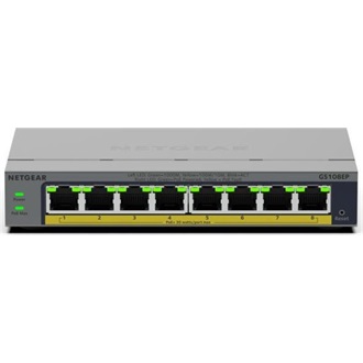 Netgear 8-PORT POE+ 1G PLUS SWITCH POE BUDGET 62 W FANLESS