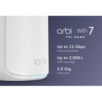 Netgear MESH-SATELLITE ORBI 870 WIFI 7 TRI-BAND WHITE 21 GBIT/S