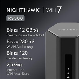 Netgear NIGHTHAWK WIFI 7 BE12000 ROUTER 1X 2.5G 3X 1G LAN 120 DEVICES