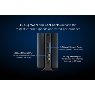 Netgear ORBI 970 MESH-WIFI-7-SET OF 2 QUAD-BAND-MESH BLACK