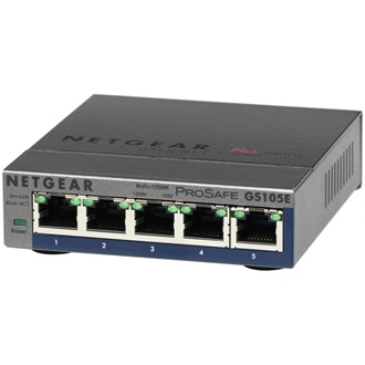 Netgear ProSafe Plus 5-Port Gigabit Desktop Switch Metal (GS105E v2)
