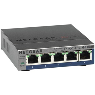 Netgear ProSafe Plus 5-Port Gigabit Desktop Switch Metal (GS105E v2)