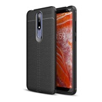 Nokia 3.1 Plus Gigapack szilikon telefonvédő ütésállóság, varrás minta, FEKETE