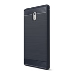 Nokia 3 Gigapack szilikon telefonvédő ütésállóság, karbon minta, SÖTÉTKÉK