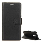 Nokia 5.1 Gigapack tok álló, bőr hatású FLIP, prémium, FEKETE