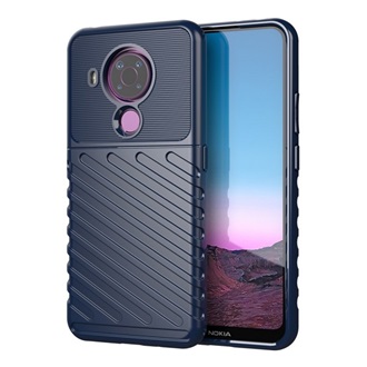 Nokia 5.4 GIGAPACK szilikon telefonvédő ütésállóság, dombor minta, SÖTÉTKÉK