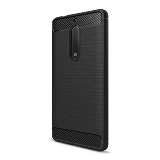 Nokia 5 Gigapack szilikon telefonvédő ütésállóság, karbon minta, FEKETE