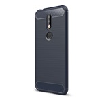 Nokia 7.1 GIGAPACK Szilikon telefonvédő ütésállóság, karbon minta, SÖTÉTKÉK