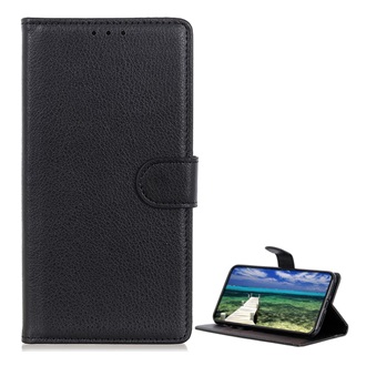 Nokia G20 Gigapack tok álló, bőr hatású FLIP, prémium, FEKETE