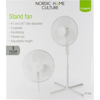 Nordic Home Culture FT-530 álló szoba ventilátor fehér