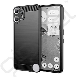 Nothing CMF Phone 2 Pro GIGAPACK Szilikon telefonvédő ütésállóság, karbon minta, FEKETE